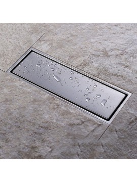 KES SUS304 Stainless Steel Shower Floor Drain with Removable Cover 11.8-Inch Long, Brushed Finish, V220S30